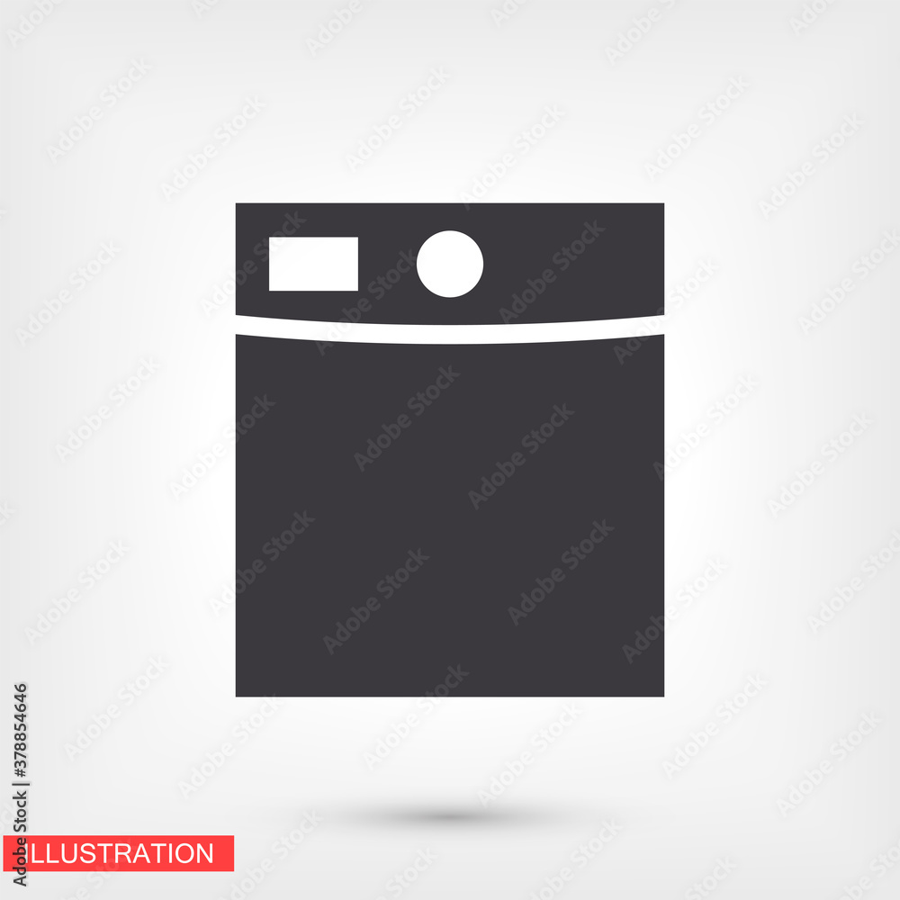 Washing machine icon. Vector Eps 10 Flat Design wash home housework Washing machine icon. Vector Eps 10 Flat Design wash home housework