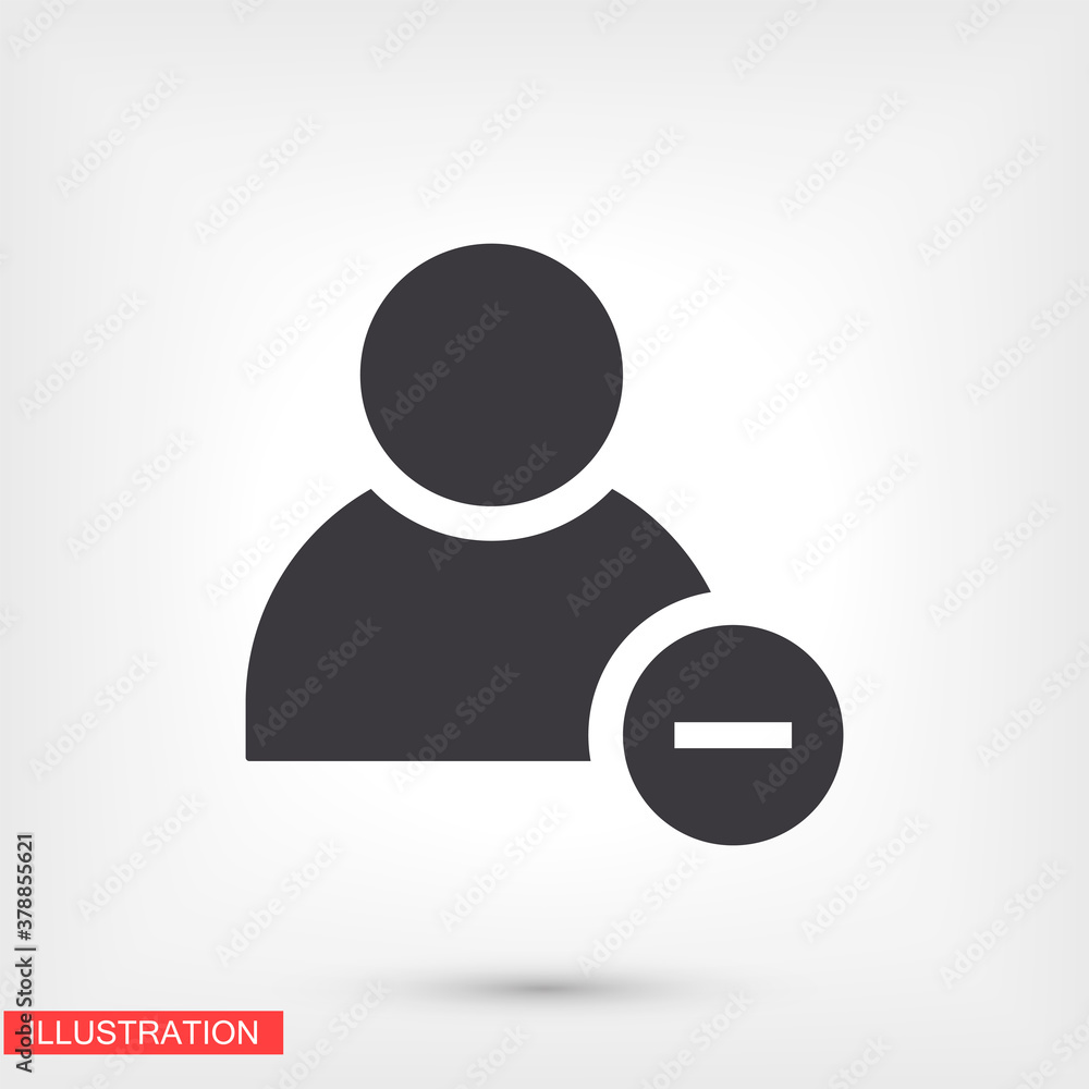Remove contact. icon. Vector Eps 10. Lorem Ipsum Flat Design Remove contact. icon. Vector Eps 10. Lorem Ipsum Flat Design