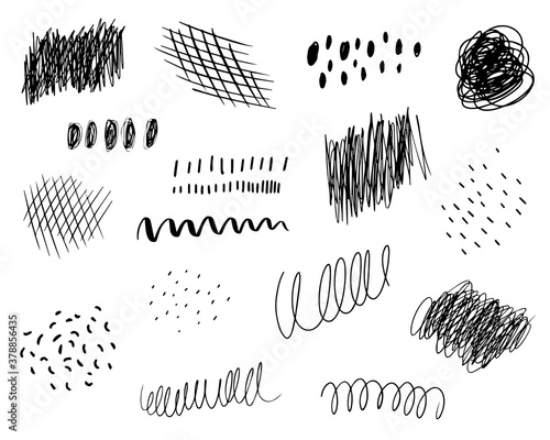 Set of ink black brush strokes spots dots isolated on white background. Black hand drawn inky lines and spots. Graphic decoration elements for your design. Vector illustration