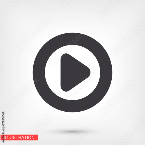 Free Download Play button icon. Reproduction. Vector EPS 10. Flat design reproduction. play icon. flat design. working graphics. - GFXLoad