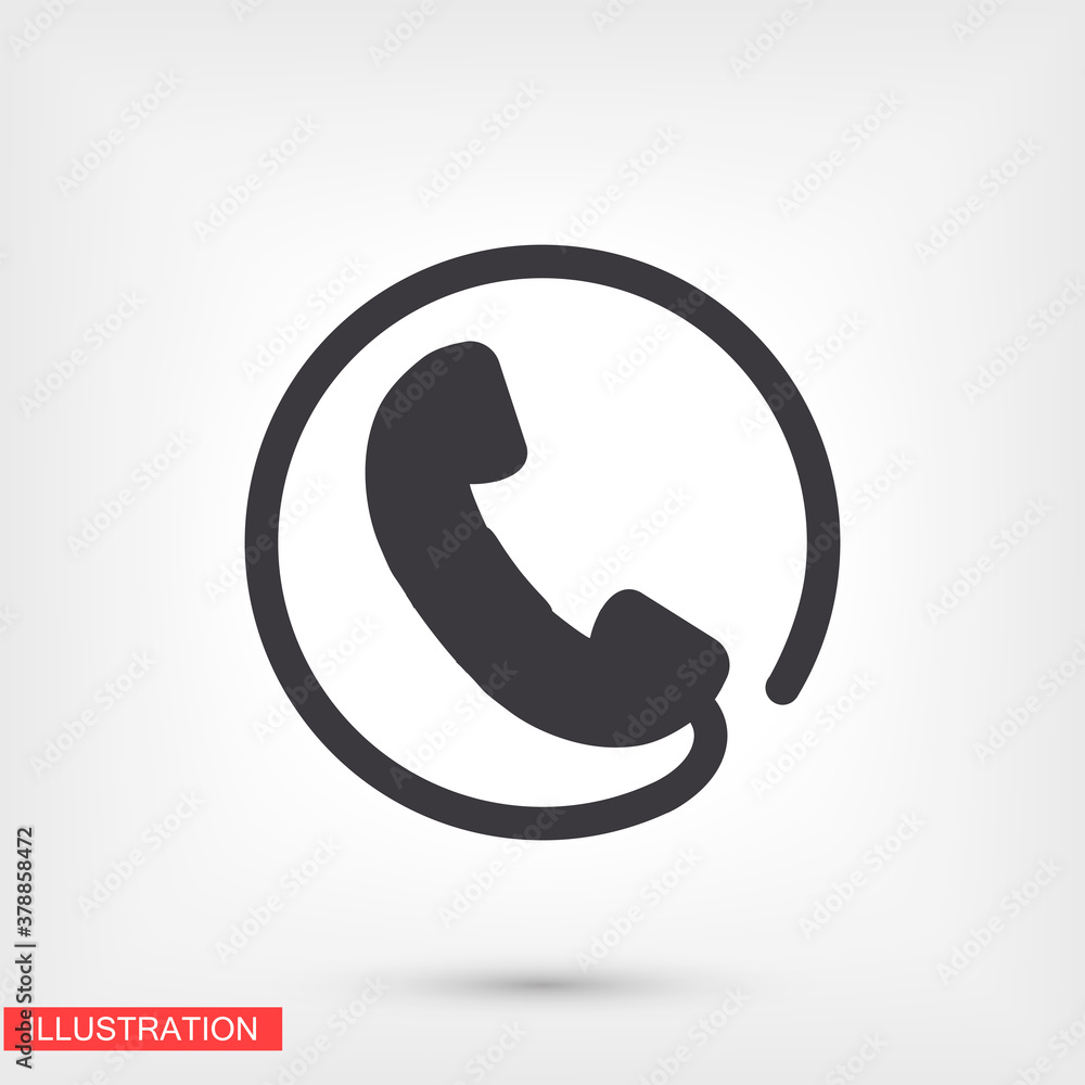 handset vector icon . Lorem Ipsum Flat Design handset vector icon . Lorem Ipsum Flat Design