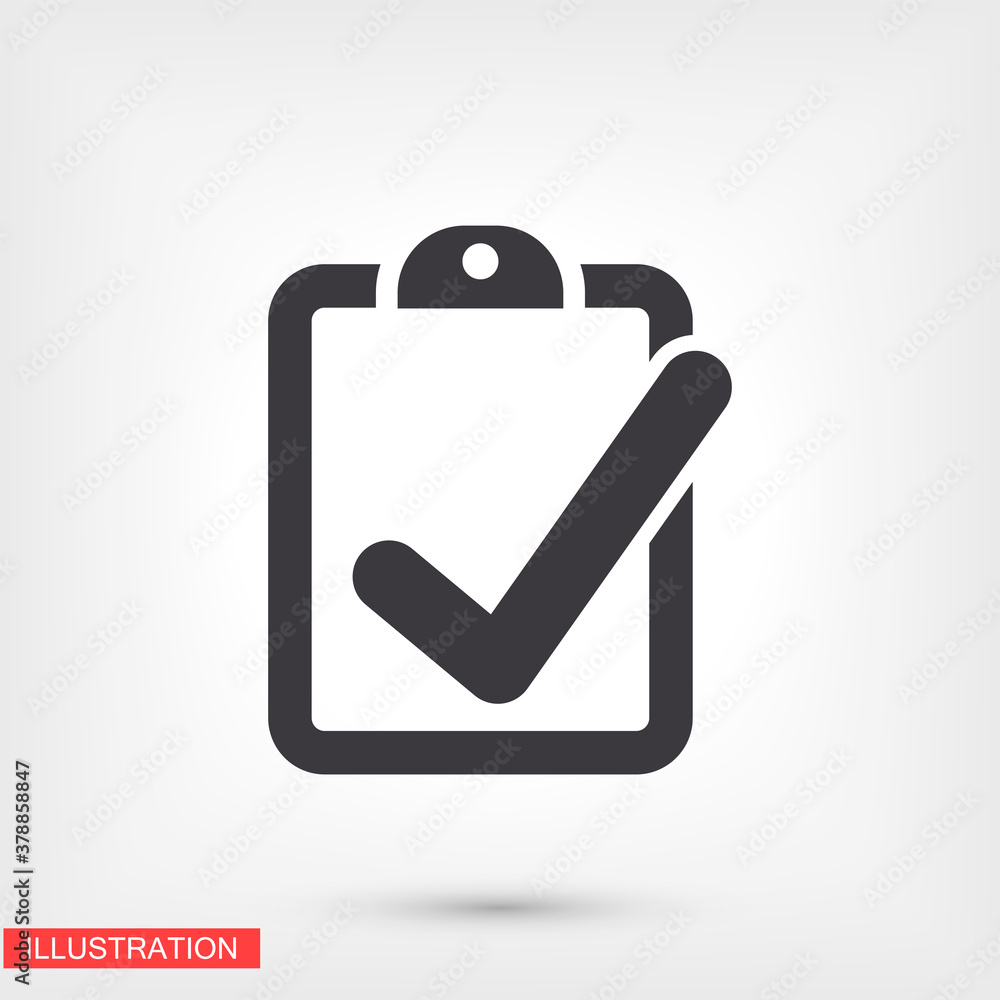 notebook. note sheet. medical form to fill out with a check mark. Form. sheet. confirmed. flat design. the work is done for your use for your purposes and purposes. eps 10 icons vector notebook. note sheet. medical form to fill out with a check mark. Form. sheet. confirmed. flat design. the work is done for your use for your purposes and purposes. eps 10 icons vector