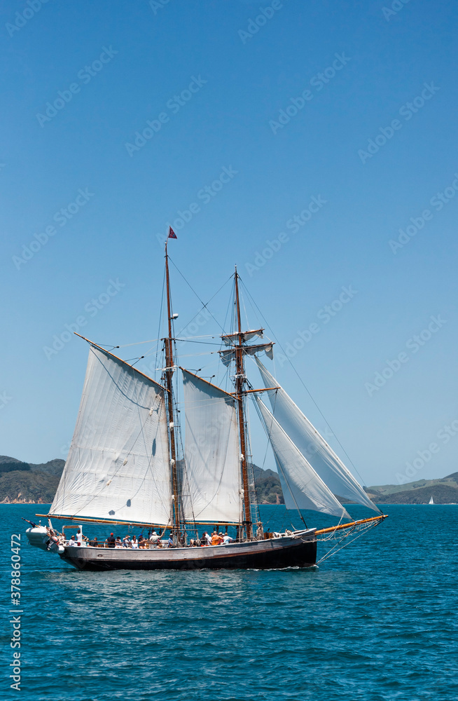 Sailing Ship in Bay of Islands, New Zealand