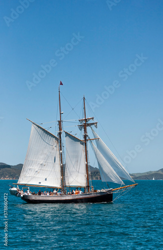 Sailing Ship in Bay of Islands  New Zealand