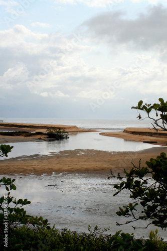 prado, bahia / brazil - september 12, 2008: mouth of the river Cahy in the city of Prado, in the south of Bahia. photo