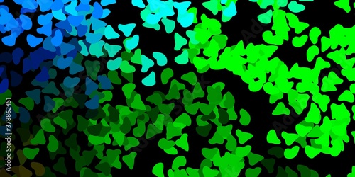 Dark multicolor vector background with random forms.