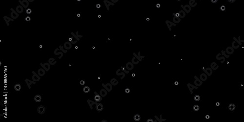 Dark gray vector template with flu signs.