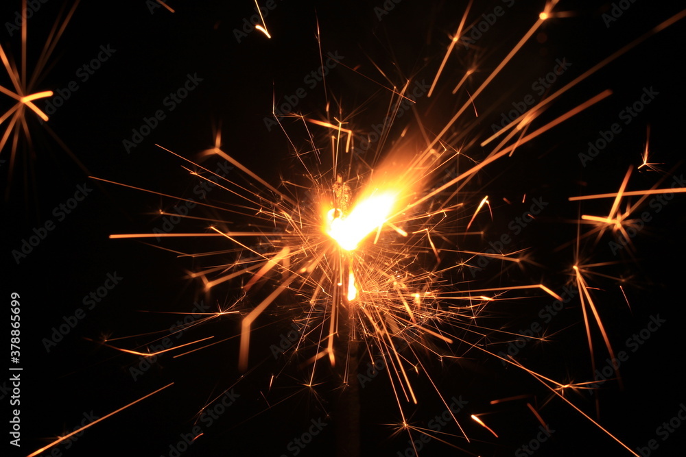 sparklers on a black background sparklers on a black background