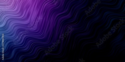 Dark Pink, Blue vector template with curves. Bright sample with colorful bent lines, shapes. Best design for your posters, banners.
