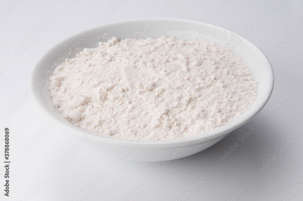 Close-up of flour in a bowl