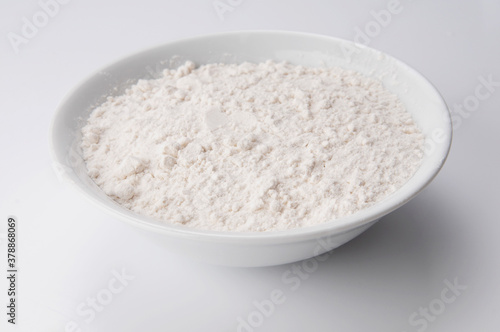 Close-up of flour in a bowl