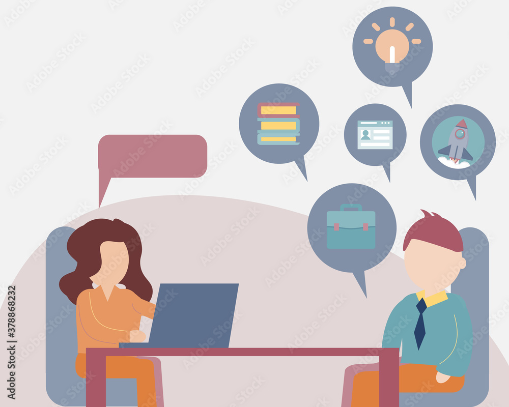 Job Interview question and how candidate answer vector Job Interview question and how candidate answer vector