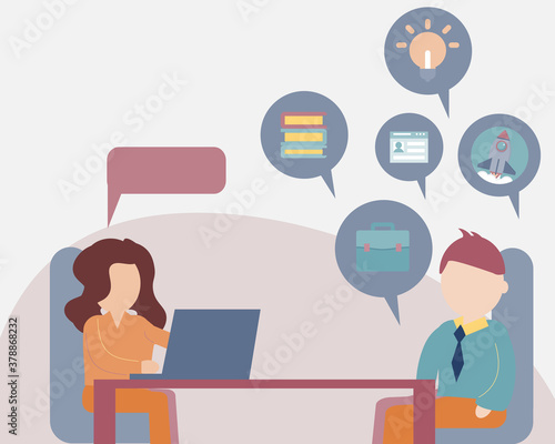 Job Interview question and how candidate answer vector