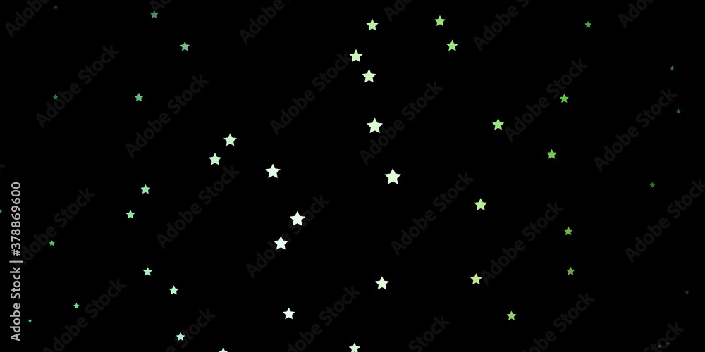 Dark Green vector template with neon stars. Blur decorative design in simple style with stars. Design for your business promotion. Dark Green vector template with neon stars. Blur decorative design in simple style with stars. Design for your business promotion.