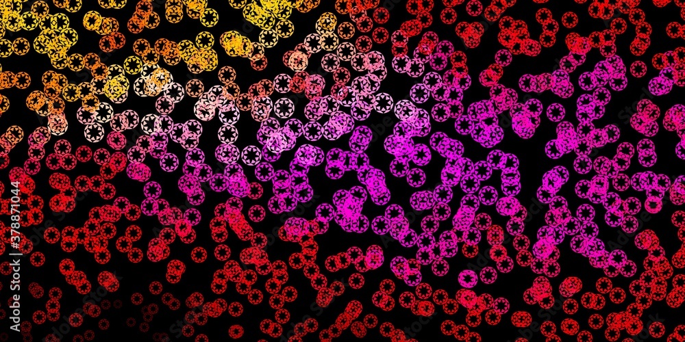 Dark pink, yellow vector pattern with spheres. Dark pink, yellow vector pattern with spheres.