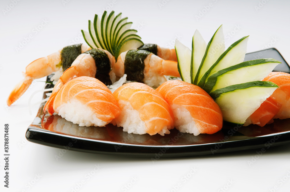 Close-up of a sushi platter Close-up of a sushi platter