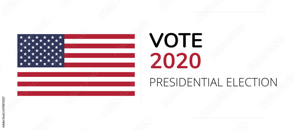 vote 2020 flag of America symbol concept vote 2020 flag of America symbol concept