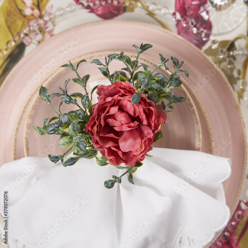 rose inspired table decoration