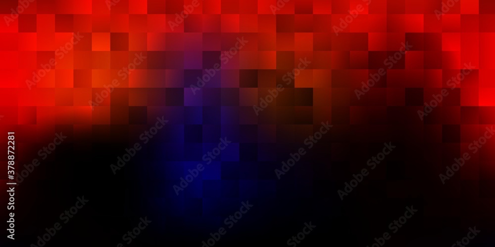 Dark multicolor vector background with rectangles.