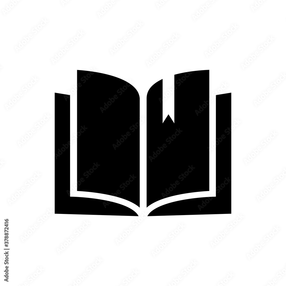 Open book icon in trendy flat design Open book icon in trendy flat design