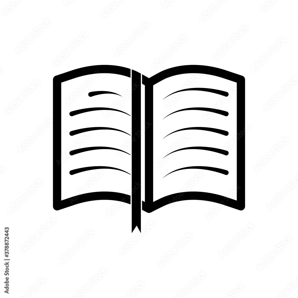 Open book icon in trendy flat design Open book icon in trendy flat design