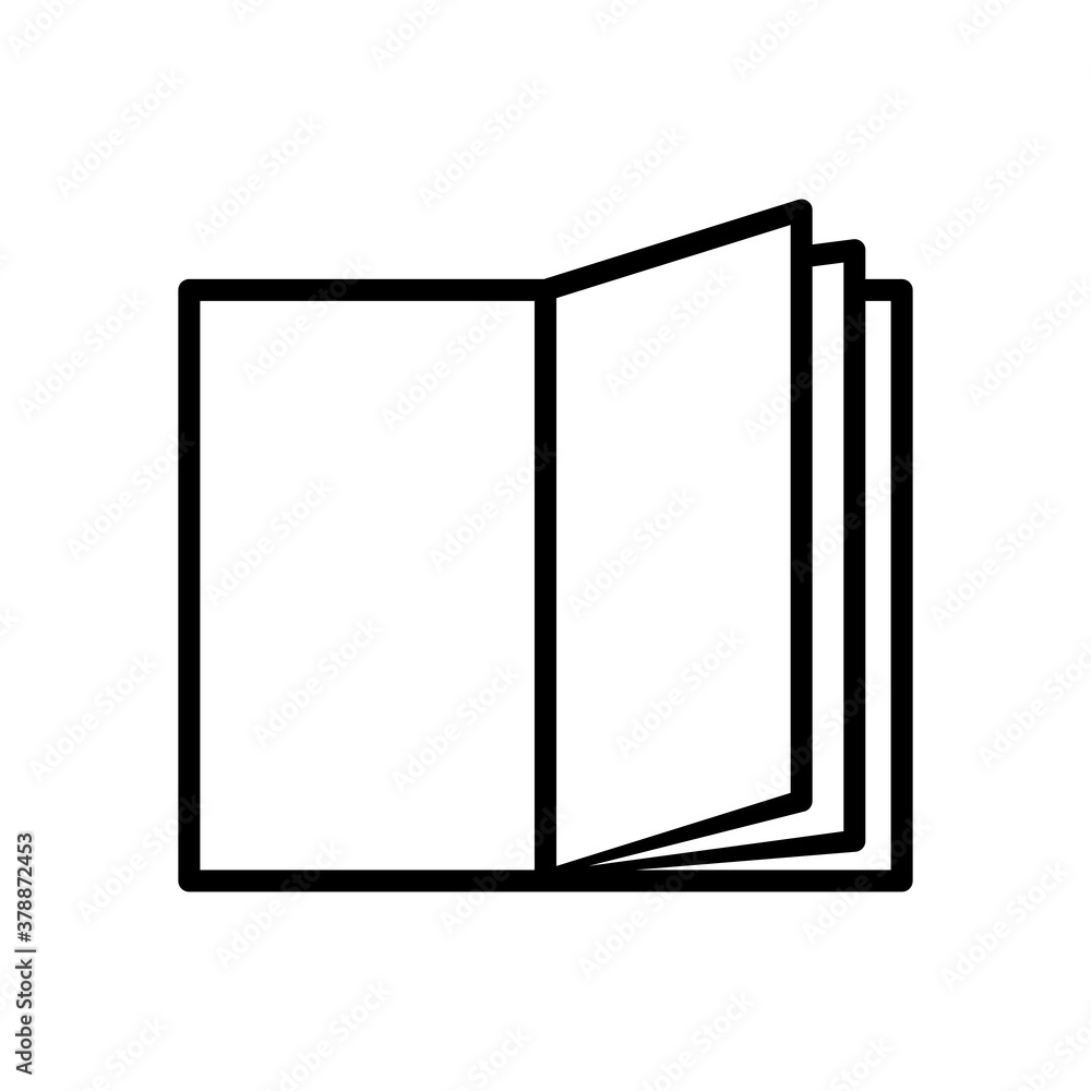 Open book icon in trendy flat design Open book icon in trendy flat design