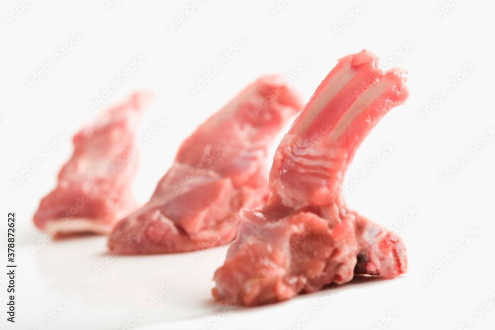 Close-up of pieces of mutton Close-up of pieces of mutton