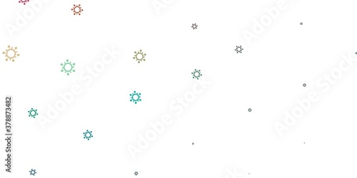 Light blue, red vector texture with disease symbols.