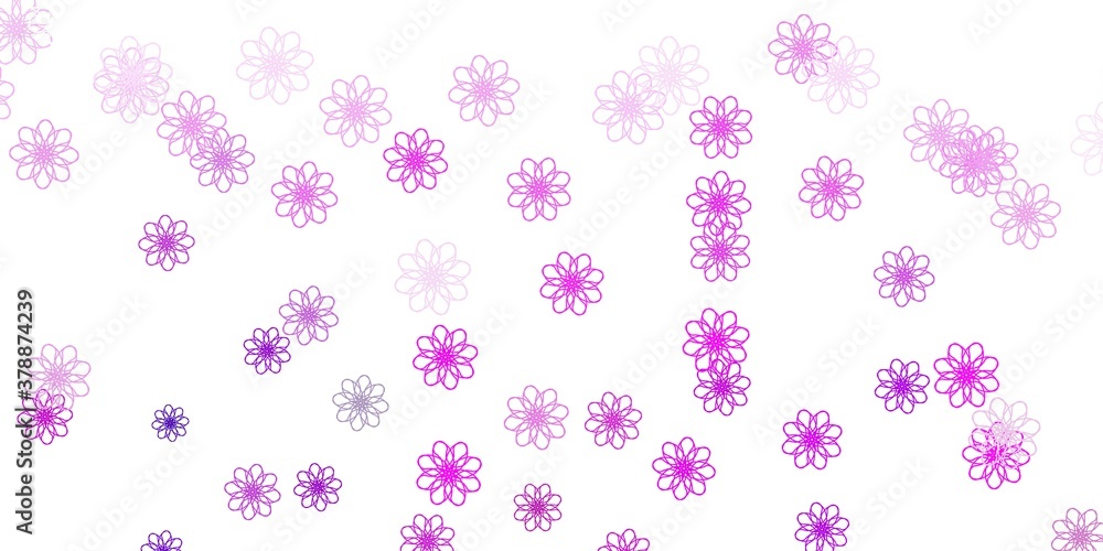 Light Purple vector natural backdrop with flowers.