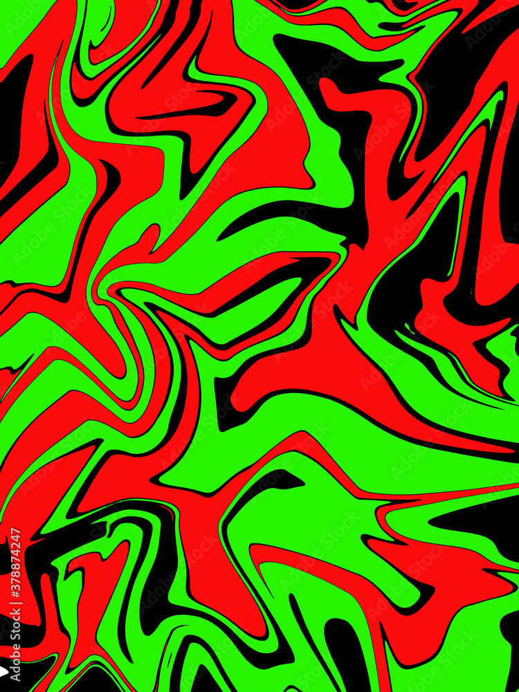 abstract light green and red watercolor luxury galaxy pattern color on black.