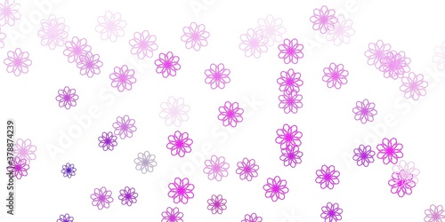 Light Purple vector natural backdrop with flowers.