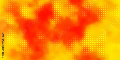 Light Pink  Yellow vector background with bubbles. Illustration with set of shining colorful abstract spheres. Pattern for websites.