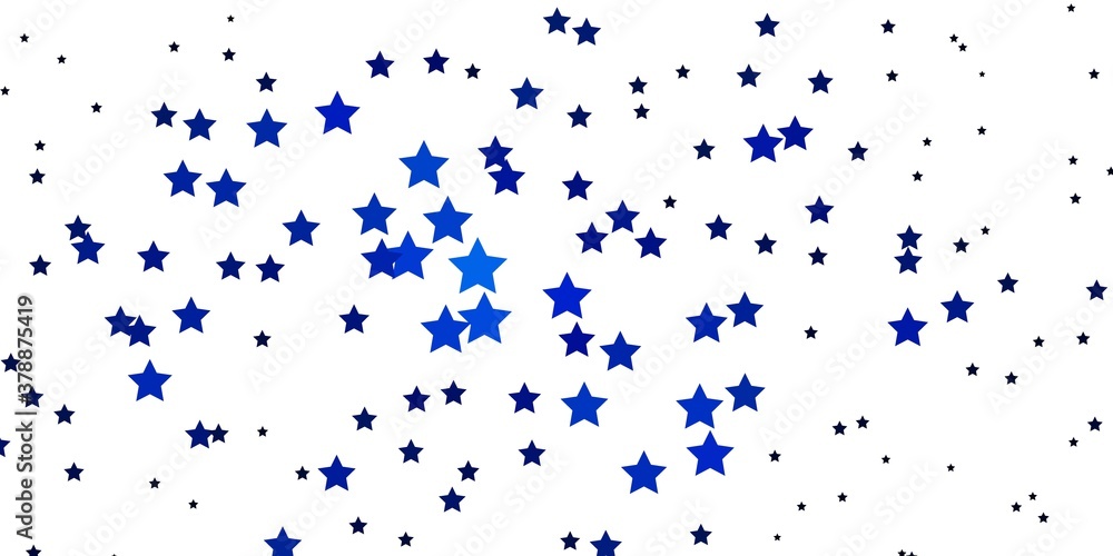 Dark BLUE vector pattern with abstract stars. Colorful illustration in abstract style with gradient stars. Pattern for wrapping gifts.