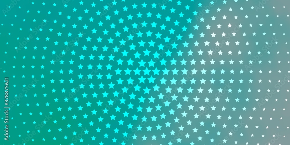 Light Green vector texture with beautiful stars. Shining colorful illustration with small and big stars. Theme for cell phones.