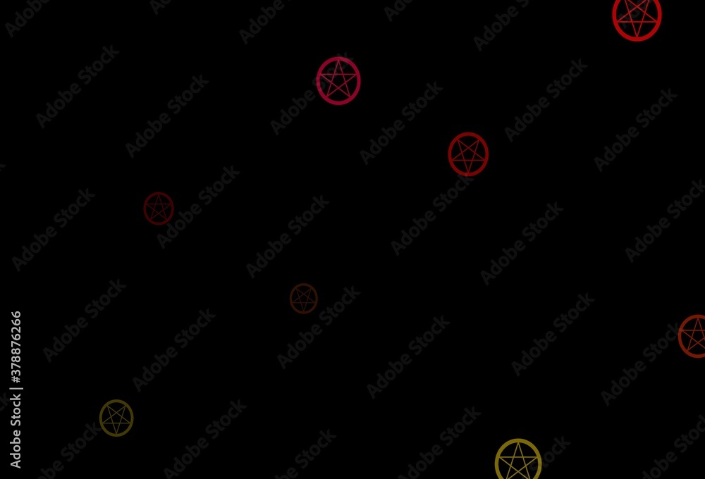 Dark Pink, Yellow vector template with esoteric signs. Dark Pink, Yellow vector template with esoteric signs.