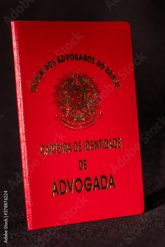 Identification document of lawyer from Brazil. Carteira da OAB (Ordem dos Advogados do Brasil) 