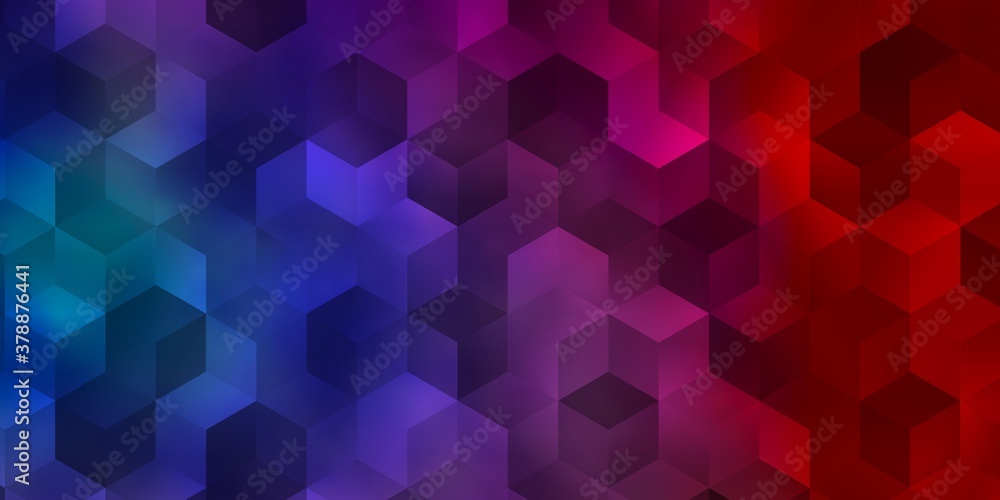 Light Blue, Yellow vector background with set of hexagons. Light Blue, Yellow vector background with set of hexagons.