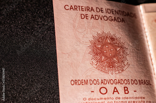 Identification document of lawyer from Brazil. Carteira da OAB (Ordem dos Advogados do Brasil) 