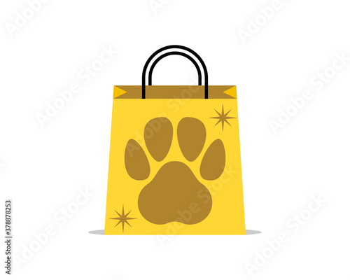Shopping bag with paw inside