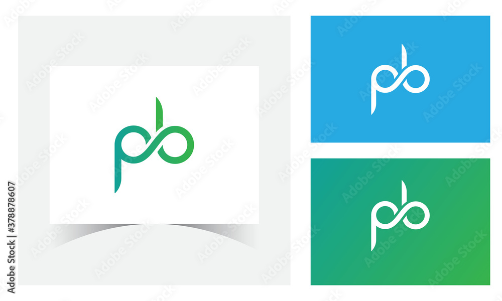 Monogram Logo Design Template. pb Letter Logo design. Monogram Logo Design Template. pb Letter Logo design.
