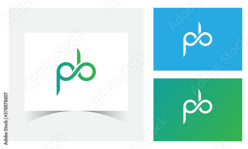 Monogram Logo Design Template. pb Letter Logo design. photo