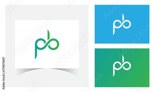 Monogram Logo Design Template. pb Letter Logo design.