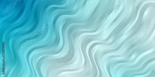 Light Blue, Green vector background with curved lines. Colorful abstract illustration with gradient curves. Pattern for busines booklets, leaflets