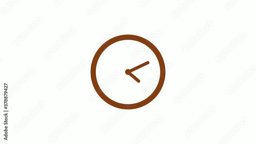 Amazing circle brown dark clock icon on white background,clock icon without trick Amazing circle brown dark clock icon on white background,clock icon without trick