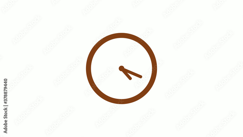 Amazing circle brown dark clock icon on white background,clock icon without trick Amazing circle brown dark clock icon on white background,clock icon without trick