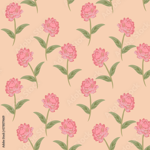 seamless small vector flower design pattern on-background