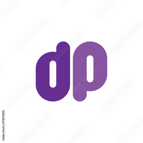 dp letter logo design vector