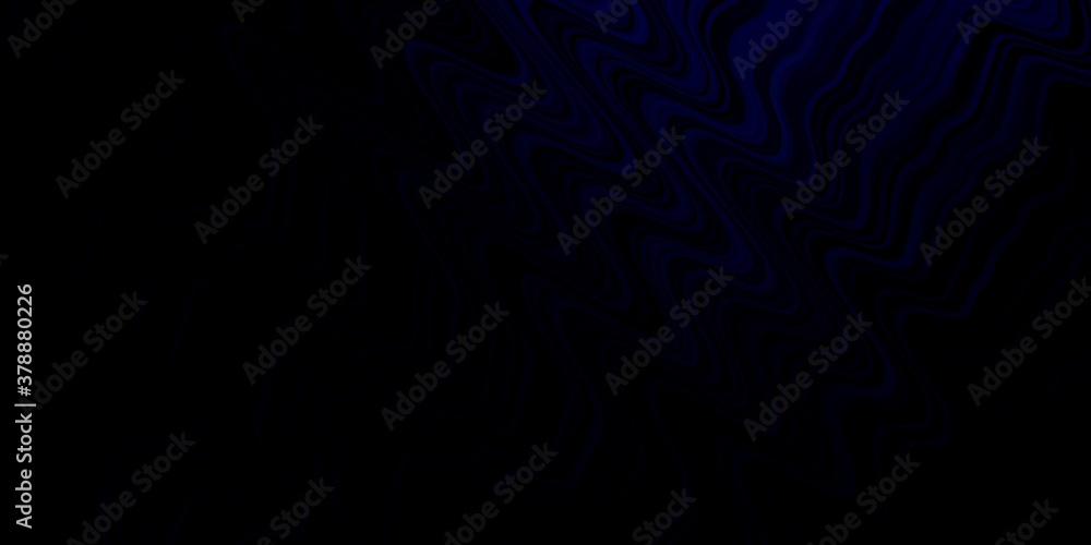 Dark BLUE vector background with lines. Abstract illustration with bandy gradient lines. Template for cellphones.