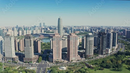 China Zhengzhou CBD aerial photography