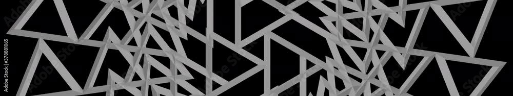 Perfect loop, white geometric shapes, resolution 5760x1080